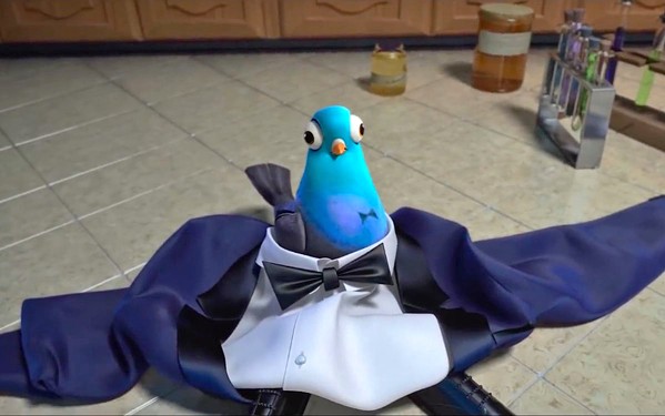PIGEON POWER Super spy Lance Sterling (voiced by Will Smith) is transformed into a pigeon in order to complete an elaborate mission, in the animated action-comedy, Spies in Disguise. - PHOTO COURTESY OF BLUE SKY STUDIOS