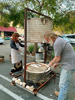 ONCE A MONTH During Art After Dark, potters can bring their work to Anam Cre's Raku firing session, a glaze process that gives instant results. - PHOTO COURTESY OF SHEVON SULLIVAN