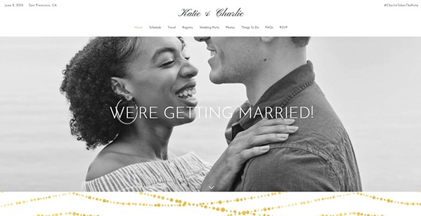 BE ROMANTIC In the "About us" page of your wedding website, keep it about the "us" part of you. Focus on the romance. And keep your blurb simple&mdash;no one needs your whole life story. - IMAGE COURTESY OF THE SPRUCE
