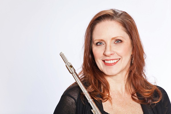 RHAPSODY FOR FLUTE Flutist Suzanne Duffy performs at Cal Poly Wind Ensemble on March 8, in Miossi Hall of the Performing Arts Center. - PHOTO COURTESY OF SUZANNE DUFFY