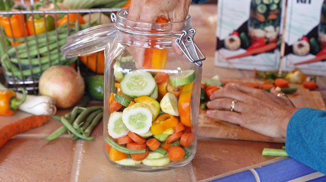 THE SKY'S THE LIMIT Add your choice of fresh vegetables to the Quick Pickle Kit and enjoy healthy pickled snacks in three days' time.