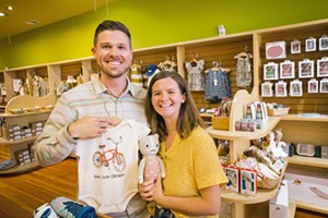 ALL NATURAL Alexander and Jacqueline Blom took over Downtown SLO's EcoBambino in February. Selling all natural, eco-friendly items for children, the store is a hit with locals who voted EcoBambino Best Children's Clothing Store. - PHOTO BY JAYSON MELLOM