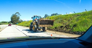 ROAD WARRIORS SLO County residents have been complaining about the poor quality of their roads for years now. They’re so happy to see construction out there that they voted road repair as the best use of taxpayer money. - PHOTO BY JAYSON MELLOM