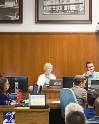 SPEAKING OUT SLO City Councilmember Aaron Gomez (far right) criticized a city tourism marketing plan on Oct. 20, saying it conflicts with COVID-19 orders and SLO's environmental goals.