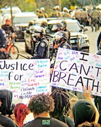 TOUGH YEAR The SLO Police Department will discuss its 2020 crime report, including its response to protests (pictured), on May 4.