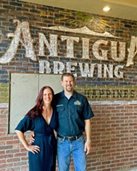 FROM SCRATCH Antigua co-owners Chris and Bambi Banys remodeled every inch of their new brewery&mdash;with an occasional assist from community members. Their exterior mural was designed by local company Canned Pineapple.