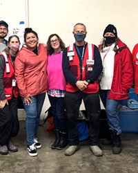 FIRST RESPONDERS Volunteers at the Paso Robles Event Center hosted by the American Red Cross looked after people seeking refuge from the storm on Jan. 9 and 10.