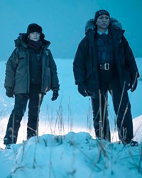 RELUCTANT PARTNERS Police Chief Liz Danvers (Jodie Foster, left) joins forces with state trooper Evangeline Navarro (Kali Reis) to solve possibly interconnected murders in Alaska, in True Detective: Night Country, streaming on Max.