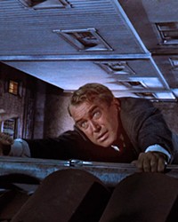 FREE FALL Acrophobia sufferer and private eye John "Scottie" Ferguson (James Stewart) becomes obsessed with an old friend's wife, in Alfred Hitchcock's classic 1958 film, Vertigo, screening at The Palm Theatre of San Luis Obispo.