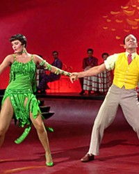 SILENCE IS GOLDEN Starlet Lina Lamont (Jean Hagen) may not have the voice for talkies as silent film star Don Lockwood (Gene Kelly, right, dancing with Cyd Charisse) makes the transition in the classic 1952 musical, Singin' in the Rain, screening this week at The Palm Theatre.
