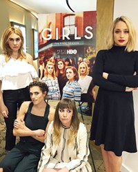 ADULTING (Left to right) Shoshanna (Zosia Mamet), Marnie (Allison Williams), Hannah (Lena Dunham), and Jessa (Jemima Kirke) are four friends navigating adulthood in New York City in HBO's Girls.