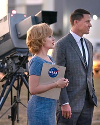 LIFTOFF Marketing expert Kelly Jones (Scarlett Johansson) and Apollo 11 launch director Cole Davis (Channing Tatum) butt heads then fall for each other, in Fly Me to the Moon, screening in local theaters.
