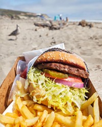 OUTDOOR KITCHEN: The burger hype at Jalama Beach is well-justified