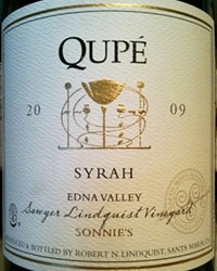 QUPE 2009 SYRAH EDNA VALLEY "SONNIE'S"