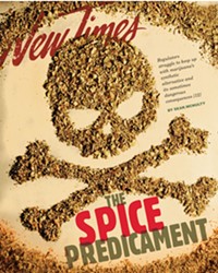 SPICE  PROBLEMS: LOCAL CITIES ARE OUTLAWING THE POSSESSION OF SYNTHETIC CANNABINOIDS, BUT HOW DANGEROUS ARE THEY, EXACTLY?
