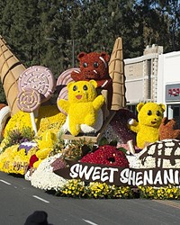 CAL POLY SLO & POMONA WIN A TROPHY AND WOW THE CROWD AT THE 127TH TOURNAMENT OF ROSES PARADE IN PASADENA