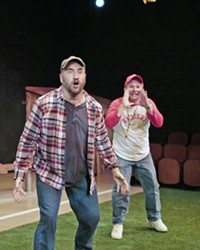 PLAY BALL Rounding Third takes a deep dive into drastically different life and parenting philosophies when odd couple Don (Travis Mitchell) and Michael (Timothy J. Cox) get paired up to coach a little league team.