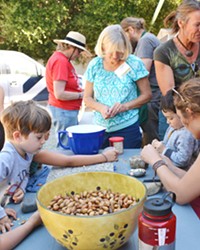 GET THAT NUT Acorn processing time means plenty of socializing at the Chumash Kitchen held at the SLO Botanical Garden. An upcoming cooking class is slated for Feb. 3 and promises to get locals in touch with native herbs and how to incorporate them into modern techniques.