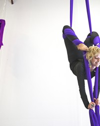 DANCE MEETS CIRCUS At Levity Academy in San Luis Obispo, co-owner Lei Lei de Kirby strives to blend dance and aerial arts on apparatuses like aerial fabric.