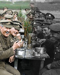 TRANSFORMED AND RESTORED Director Peter Jackson took formerly black and white, silent archival film footage, colorized it, and added sound for this documentary commemorating the 100-year anniversary of World War I's end.
