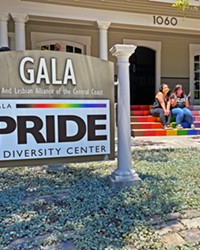 SHOWING PRIDE Community members celebrated Pride in San Luis Obispo by momentarily stopping by the Gala Pride and Diversity Center.