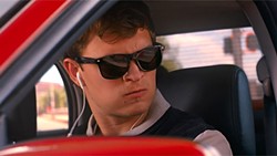 PHOTO COURTESY OF SONY PICTURES - SPEEDY In Baby Driver, a young get-away driver (Ansel Elgort) is forced to work for a crime boss (Kevin Spacey).
