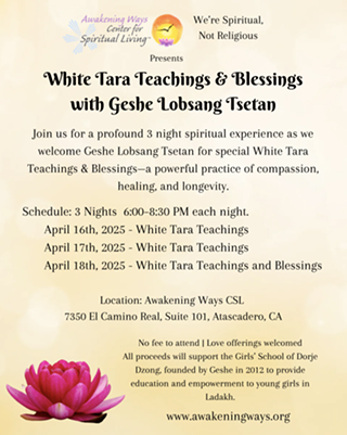 Image: White Tara Teachings & Blessings with Geshe Lobsang Tsetan