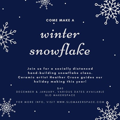 Winter Snowflake Ceramic Class