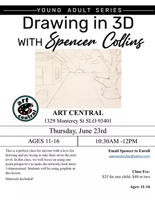 Image: Young Adult Art Class: Drawing in 3D